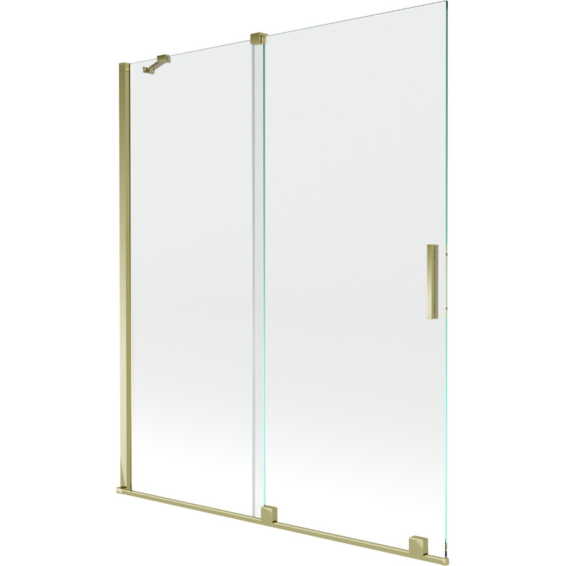 Mexen Velar paroi de baignoire à 2 volets coulissants 140 x 150 cm, transparent, doré - 896-140-000-01-50