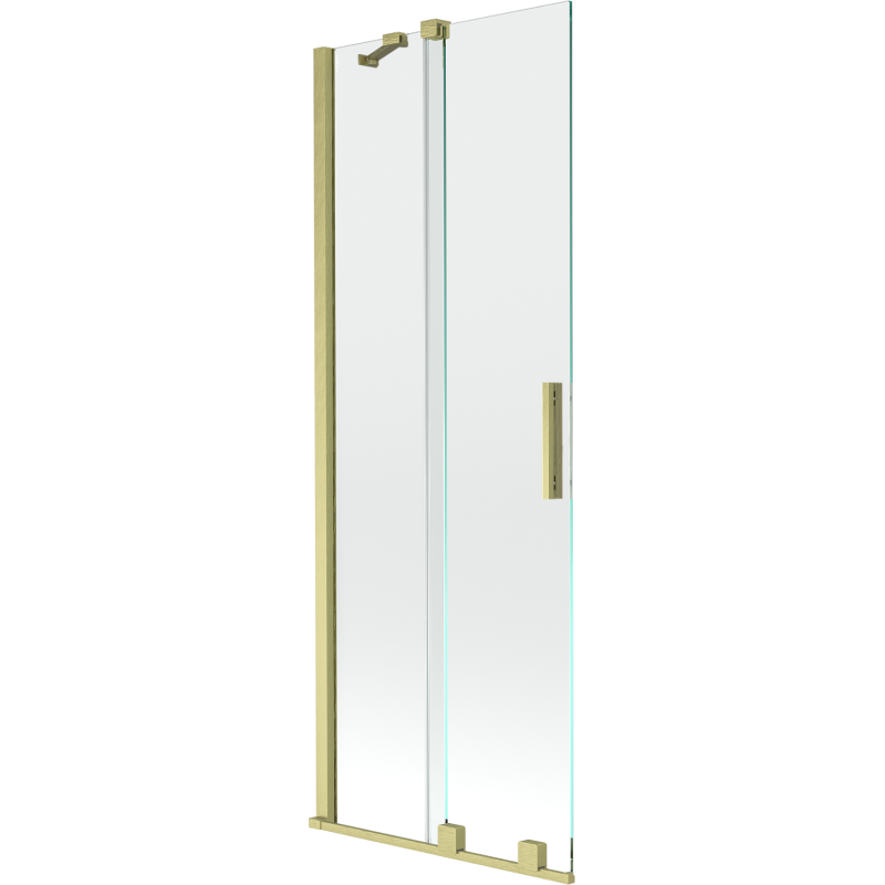 Mexen Velar paroi de baignoire à 2 volets coulissants 70 x 150 cm, transparent, doré brossé - 896-070-000-01-55