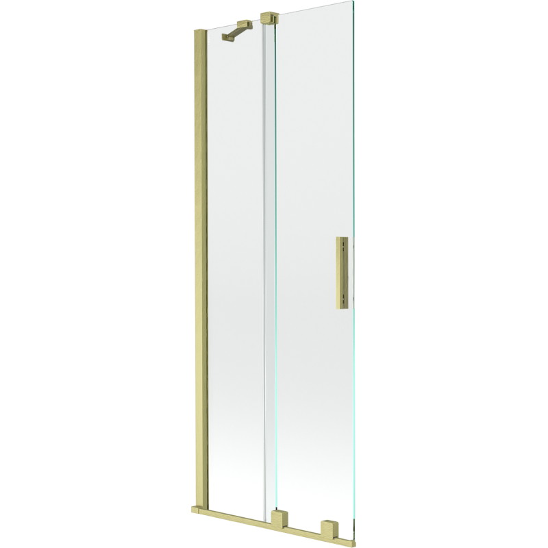 Mexen Velar paroi de baignoire 2 volets coulissants 75 x 150 cm, transparent, or brossé - 896-075-000-01-55