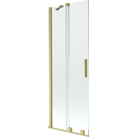 Mexen Velar paroi de baignoire coulissante à 2 panneaux 75 x 150 cm, transparent, doré brossé - 896-075-000-01-55