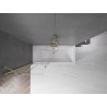 Mexen Velar paroi de baignoire coulissante à 2 panneaux 75 x 150 cm, transparent, doré brossé - 896-075-000-01-55