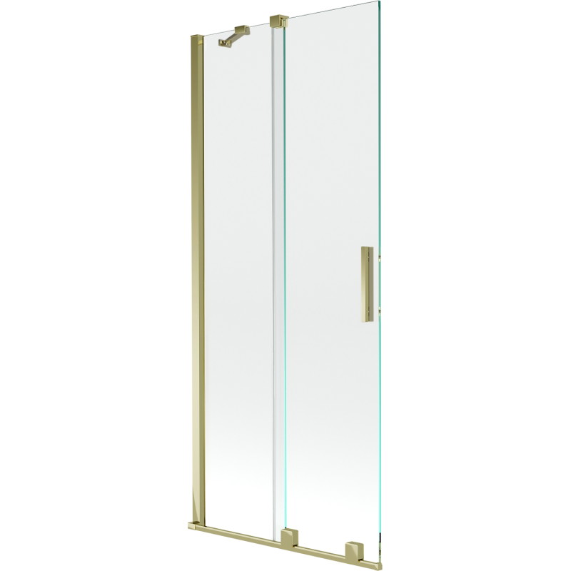 Mexen Velar paroi de baignoire à 2 volets coulissants 85 x 150 cm, transparent, doré brossé - 896-085-000-01-55