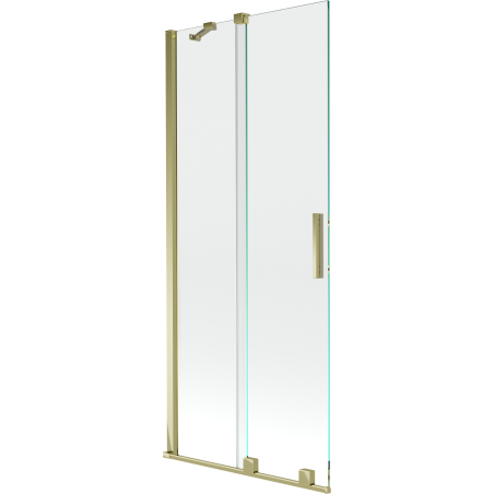 Mexen Velar pare-douche de baignoire coulissant à 2 vantaux 85 x 150 cm, transparent, or brossé - 896-085-000-01-55