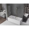 Mexen Velar pare-douche de baignoire coulissant à 2 vantaux 85 x 150 cm, transparent, or brossé - 896-085-000-01-55