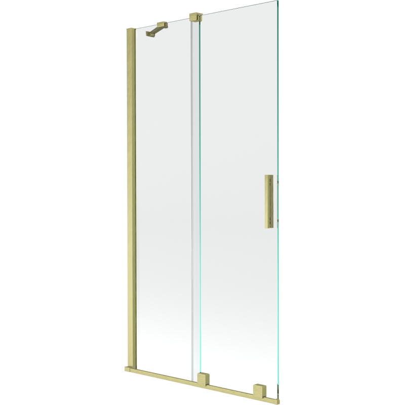 Mexen Velar écran de baignoire à 2 ailes coulissante 95 x 150 cm, transparent, or brossé - 896-095-000-01-55