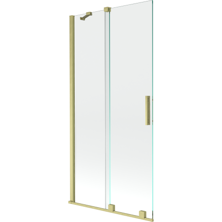 Mexen Velar écran de baignoire à 2 ailes coulissante 95 x 150 cm, transparent, or brossé - 896-095-000-01-55