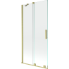 Mexen Velar paroi de baignoire 2 volets coulissants 95 x 150 cm, transparent, doré brossé - 896-095-000-01-55