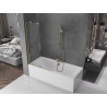 Mexen Velar paroi de baignoire coulissante à 2 panneaux 100 x 150 cm, transparent, or brossé - 896-100-000-01-55