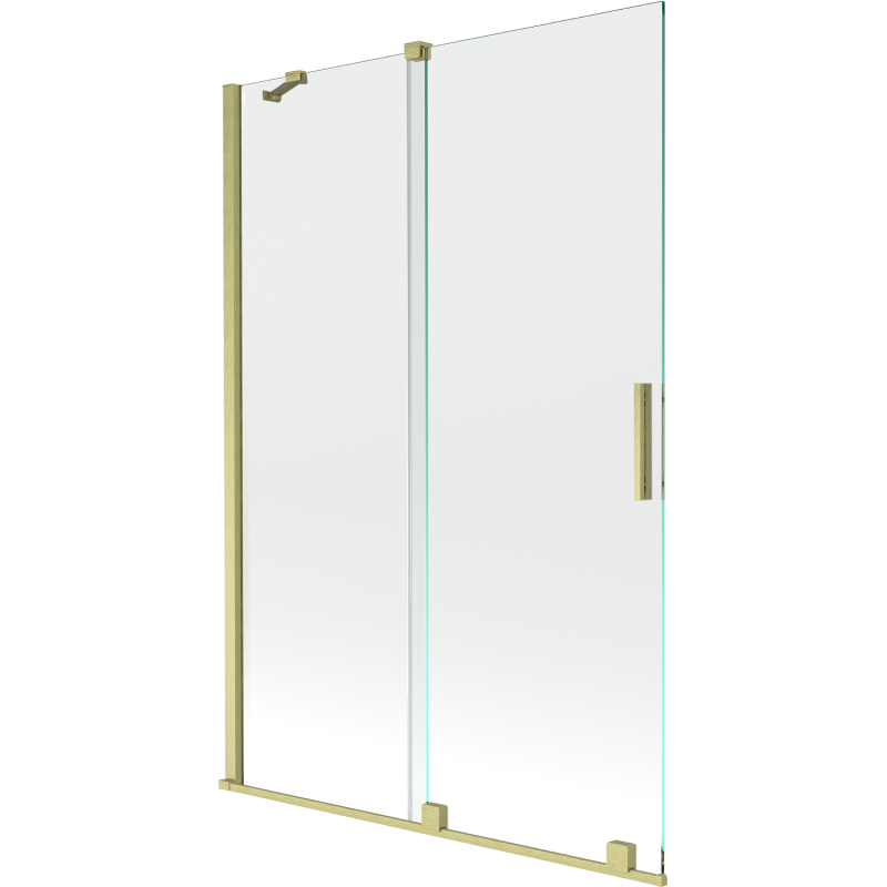 Mexen Velar paroi de baignoire coulissante à 2 volets 120 x 150 cm, transparent, or brossé - 896-120-000-01-55