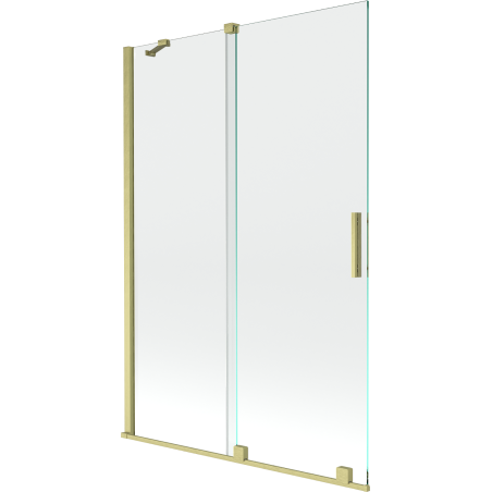 Mexen Velar écran de baignoire à 2 ailes coulissante 120 x 150 cm, transparent, or brossé - 896-120-000-01-55