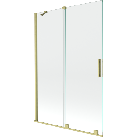Mexen Velar paroi de baignoire coulissante à 2 volets 120 x 150 cm, transparent, or brossé - 896-120-000-01-55