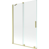 Mexen Velar écran de baignoire à 2 ailes coulissante 120 x 150 cm, transparent, or brossé - 896-120-000-01-55