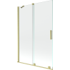 Mexen Velar paroi de baignoire coulissante à 2 volets 120 x 150 cm, transparent, or brossé - 896-120-000-01-55