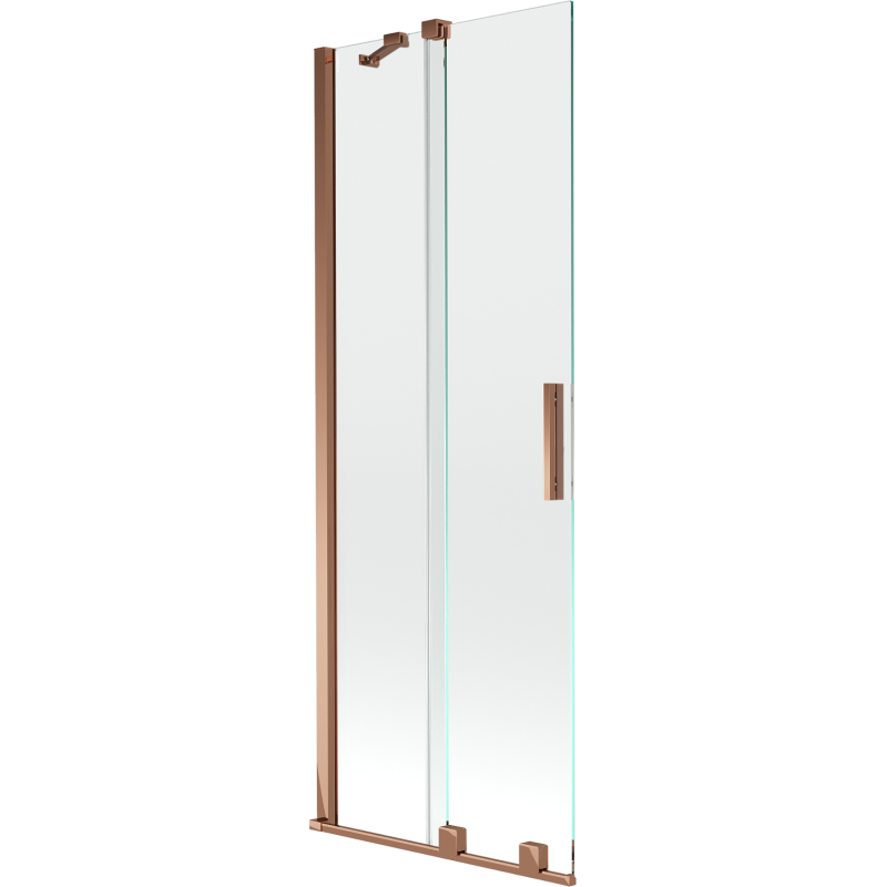 Mexen Velar écran de baignoire à 2 ailes coulissante 70 x 150 cm, transparent, Or rose - 896-070-000-01-60