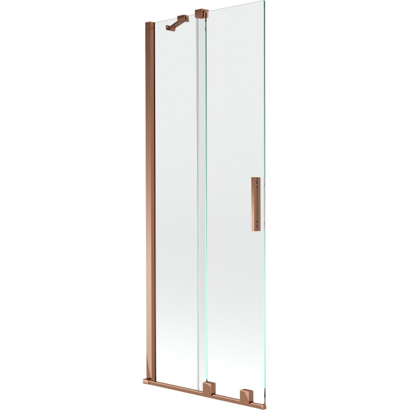 Mexen Velar pare-baignoire à 2 volets coulissant 70 x 150 cm, transparent, or rose - 896-070-000-01-60