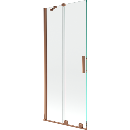 Mexen Velar paroi de baignoire 2 volets coulissante 85 x 150 cm, transparent, or rose - 896-085-000-01-60