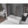 Mexen Velar paroi de baignoire 2 volets coulissante 85 x 150 cm, transparent, or rose - 896-085-000-01-60