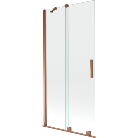 Mexen Velar écran de baignoire à 2 ailes coulissante 90 x 150 cm, transparent, Or rose - 896-090-000-01-60