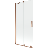 Paroi de baignoire coulissante Mexen Velar 2 volets 90 x 150 cm, transparent, or rose - 896-090-000-01-60