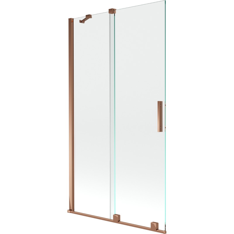 Mexen Velar paroi de baignoire coulissante à 2 volets 100 x 150 cm, transparent, or rose - 896-100-000-01-60