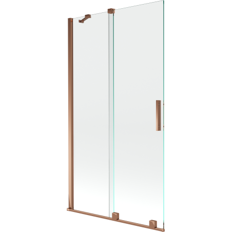 Mexen Velar paroi de baignoire 2 volets coulissants 100 x 150 cm, transparent, or rose - 896-100-000-01-60