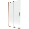 Mexen Velar paroi de baignoire 2 volets coulissants 100 x 150 cm, transparent, or rose - 896-100-000-01-60