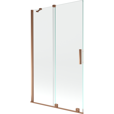 Mexen Velar pare-douche 2 volets coulissants 110 x 150 cm, transparent, or rose - 896-110-000-01-60