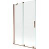Paroi de baignoire coulissante 2 volets Mexen Velar 110 x 150 cm, transparent, or rose - 896-110-000-01-60