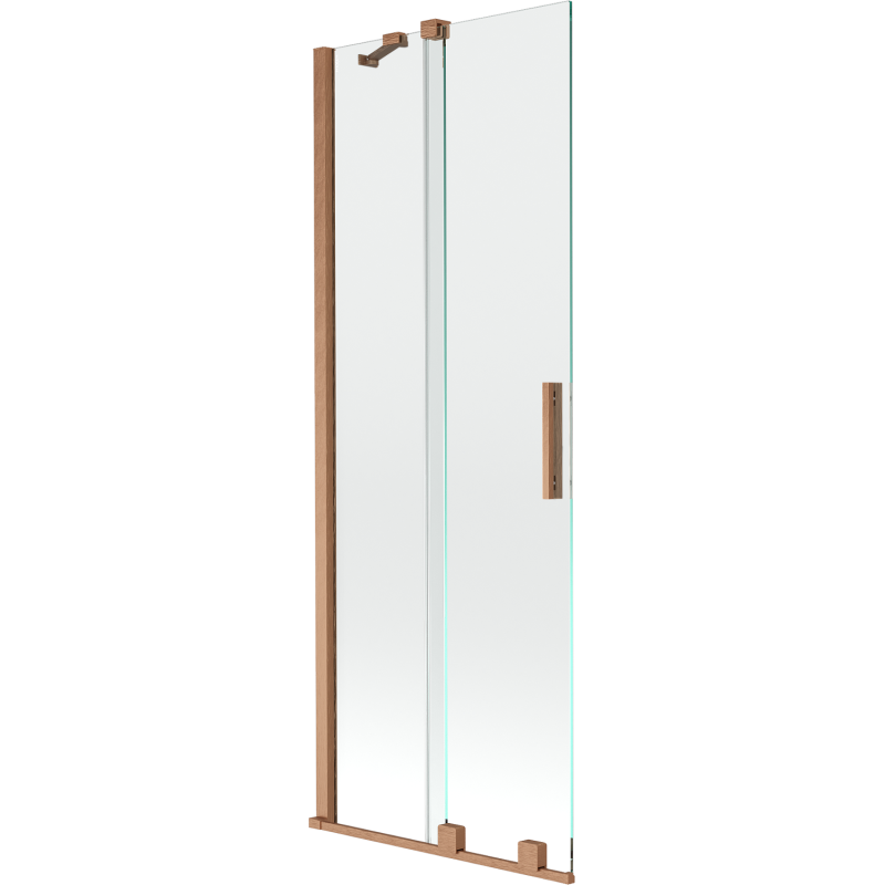Mexen Velar écran de baignoire à 2 ailes coulissante 70 x 150 cm, transparent, Cuivre brossé - 896-070-000-01-65