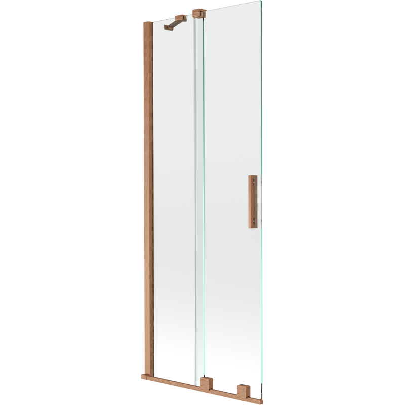 Mexen Velar paroi de baignoire à 2 volets coulissants 70 x 150 cm, transparent, cuivre brossé - 896-070-000-01-65