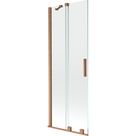 Mexen Velar paroi de baignoire à 2 volets coulissants 70 x 150 cm, transparent, cuivre brossé - 896-070-000-01-65