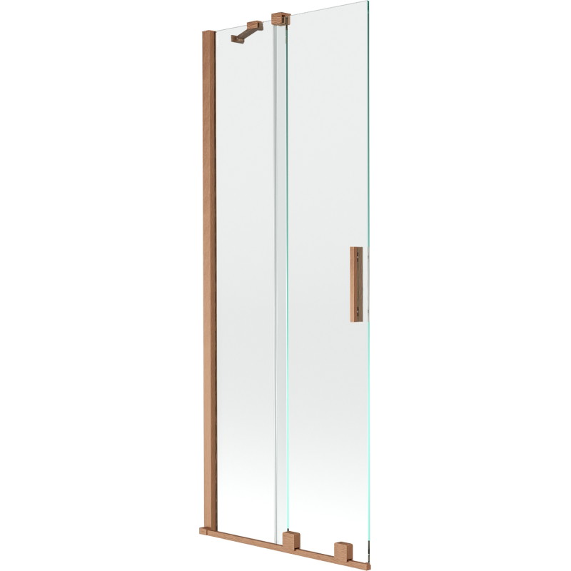 Mexen Velar paroi de baignoire à 2 volets coulissante 75 x 150 cm, transparent, cuivre brossé - 896-075-000-01-65
