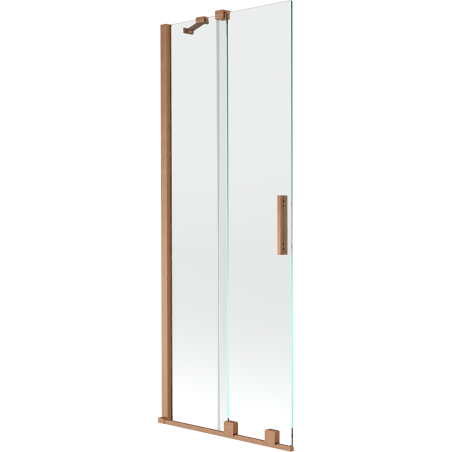 Mexen Velar paroi de baignoire à 2 volets coulissante 75 x 150 cm, transparent, cuivre brossé - 896-075-000-01-65