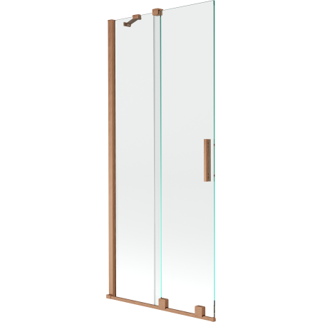 Mexen Velar écran de baignoire à 2 ailes coulissante 80 x 150 cm, transparent, Cuivre brossé - 896-080-000-01-65
