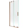 Mexen Velar paroi de baignoire à 2 panneaux coulissants 80 x 150 cm, transparent, cuivre brossé - 896-080-000-01-65