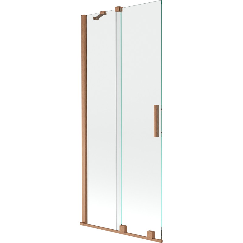 Mexen Velar paroi de baignoire 2 volets coulissants 85 x 150 cm, transparent, cuivre brossé - 896-085-000-01-65
