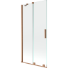 Mexen Velar paroi de baignoire à 2 volets coulissante 90 x 150 cm, transparent, cuivre brossé - 896-090-000-01-65