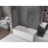 Mexen Velar paroi de baignoire à 2 panneaux coulissants 95 x 150 cm, transparent, cuivre brossé - 896-095-000-01-65