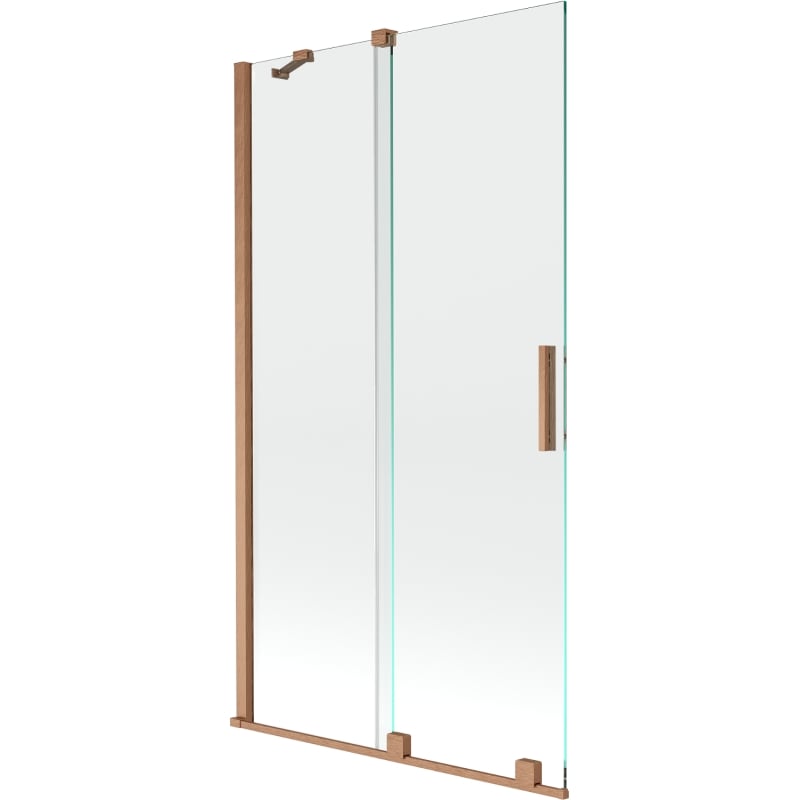 Mexen Velar pare-douche à 2 volets coulissants 100 x 150 cm, transparent, cuivre brossé - 896-100-000-01-65