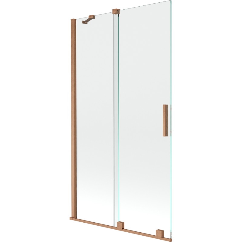 Mexen Velar paroi de baignoire coulissante à 2 battants 100 x 150 cm, transparent, cuivre brossé - 896-100-000-01-65