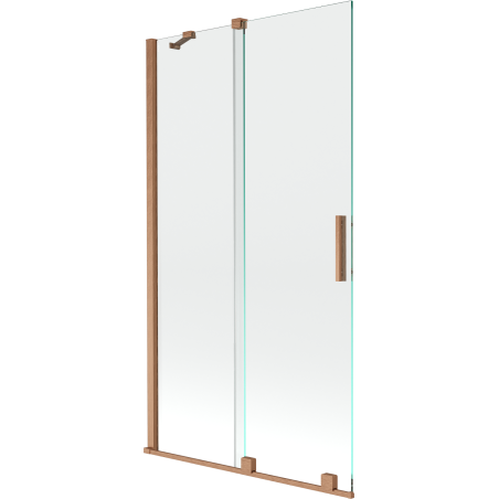 Mexen Velar pare-douche à 2 volets coulissants 100 x 150 cm, transparent, cuivre brossé - 896-100-000-01-65