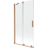 Mexen Velar paroi de douche 2 volets coulissants 100 x 150 cm, transparent, cuivre brossé - 896-100-000-01-65