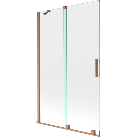 Mexen Velar paroi de baignoire à 2 volets coulissants 110 x 150 cm, transparent, cuivre brossé - 896-110-000-01-65