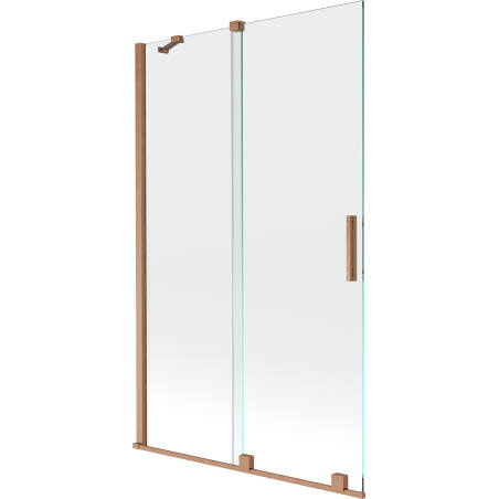 Mexen Velar paroi de baignoire coulissante à 2 vantaux 110 x 150 cm, transparent, cuivre brossé - 896-110-000-01-65