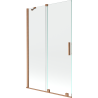 Mexen Velar paroi de baignoire coulissante à 2 vantaux 110 x 150 cm, transparent, cuivre brossé - 896-110-000-01-65
