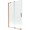 Mexen Velar paroi de baignoire coulissante à 2 volets 110 x 150 cm, transparent, cuivre brossé - 896-110-000-01-65