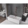Mexen Velar paroi de baignoire coulissante à 2 vantaux 110 x 150 cm, transparent, cuivre brossé - 896-110-000-01-65