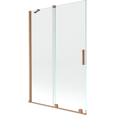 Mexen Velar écran de baignoire à 2 ailes coulissante 120 x 150 cm, transparent, Cuivre brossé - 896-120-000-01-65