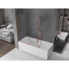 Mexen Velar paroi de baignoire coulissante à 2 volets 140 x 150 cm, transparent, cuivre brossé - 896-140-000-01-65