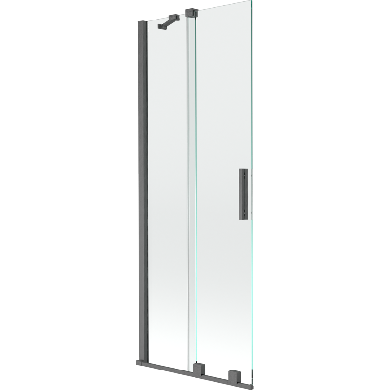 Mexen Velar écran de baignoire à 2 ailes coulissante 70 x 150 cm, transparent, gun gray brossé - 896-070-000-01-66